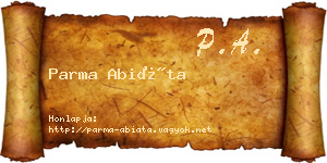 Parma Abiáta névjegykártya